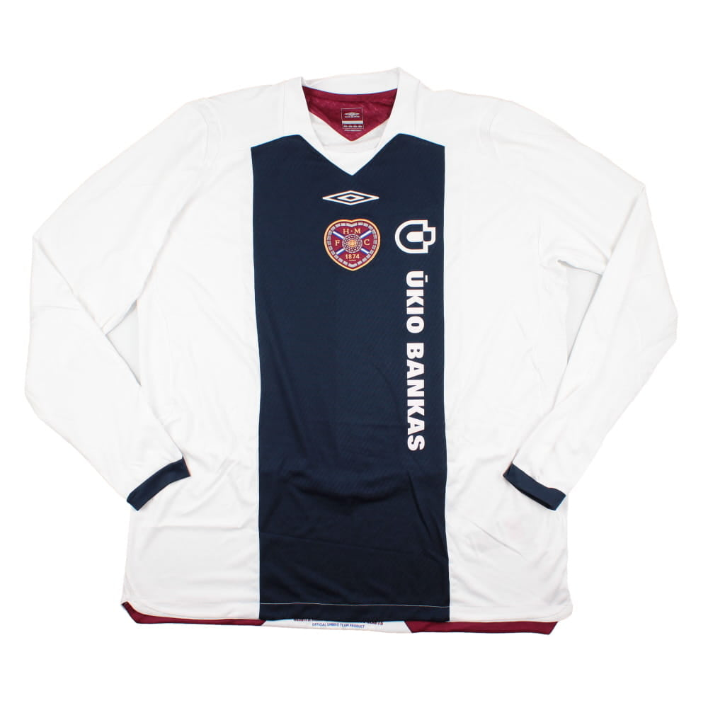 Hearts 2008-09 Long Sleeve Away Shirt (XXL) (Novikovas 73) (Mint)_2