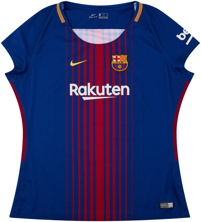 Barcelona 2017-18 Home Shirt (Womens) (XL) (Mint)