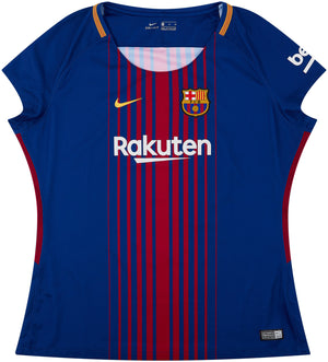 Barcelona 2017-18 Home Shirt (Womens) (M) (Mint)_0