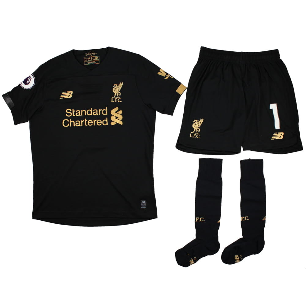Liverpool 2019-20 GK Home Kit (Kids) (XLB) (Alisson #1) (BNWT)_1