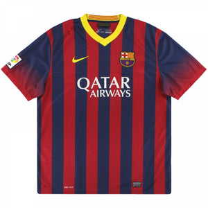 Barcelona 2013-14 Home Shirt (L) (Very Good)_0