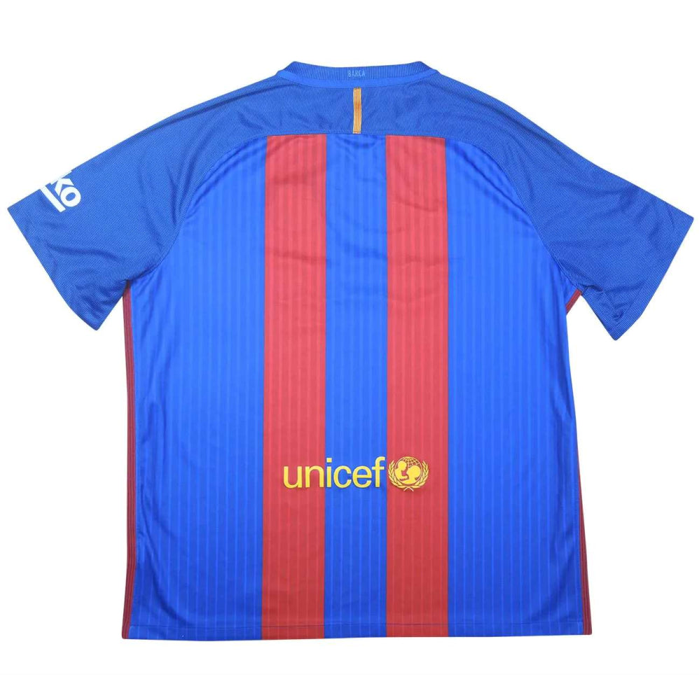 Barcelona 2016-17 Home Shirt (S) (Rivaldo 10) (Good)_3