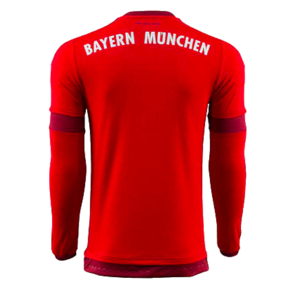 Bayern Munich 2015-16 Long Sleeve Home Shirt (M) (Very Good)_1