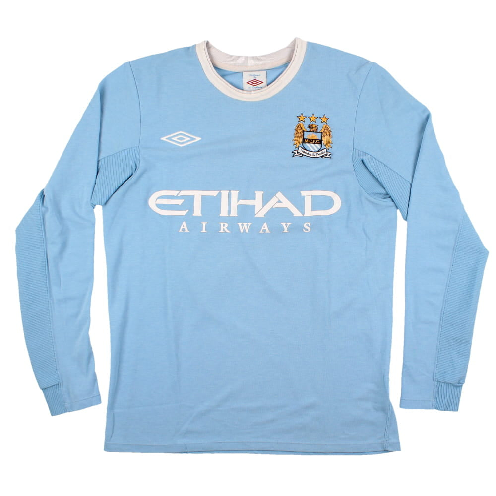 Manchester City 2009-10 L/S Home Shirt Tevez #32 (S) (Very Good