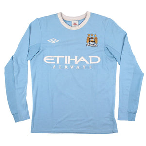 Manchester City 2009-10 L/S Home Shirt Tevez #32 (S) (Very Good)_1