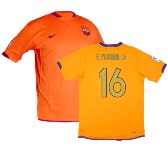 Barcelona 2006-07 Away Shirt (S) (Excellent) (Sylvinho 16)