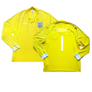 2010-2011 England Goalkeeper LS Shirt (Yellow) (Very Good) (Green 1)_0