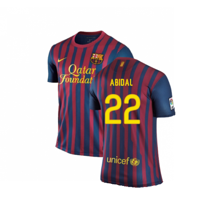 Barcelona 2011-12 Home Shirt (L) (Very Good) (Abidal 22)