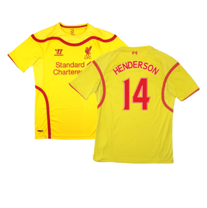 Liverpool 2014 15 Warrior Away Shirt Very Good HENDERSON 14 Classic Football Kit