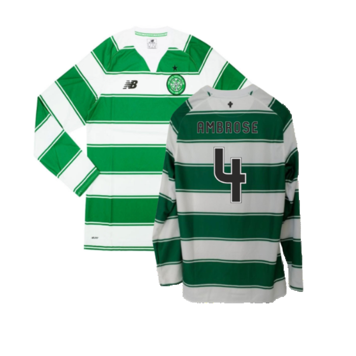 Celtic 2015-16 Long Sleeve Home Shirt (3XL) (Excellent) (Ambrose 4)