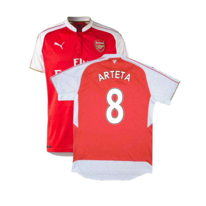 2015-2016 Arsenal Home Shirt (Excellent) (ARTETA 8)