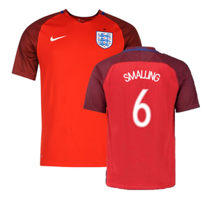 England 2016-17 Away Football Shirt (XL.Boys) (Excellent) (Smalling 6)_0