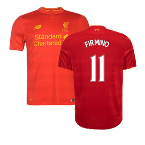 Liverpool 2016-17 Home Football Shirt (Excellent) (Firmino 11)_0