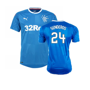 Rangers 2016-17 Home Shirt (M) (Very Good) (Senderos 24)_0