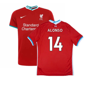 2020-2021 Liverpool Home Shirt (M) (Fair) (ALONSO 14)_0