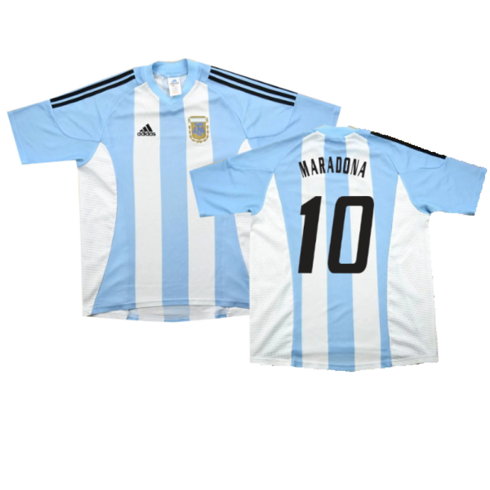 Argentina 2002-04 Home Shirt (L) (Excellent) (MARADONA 10)