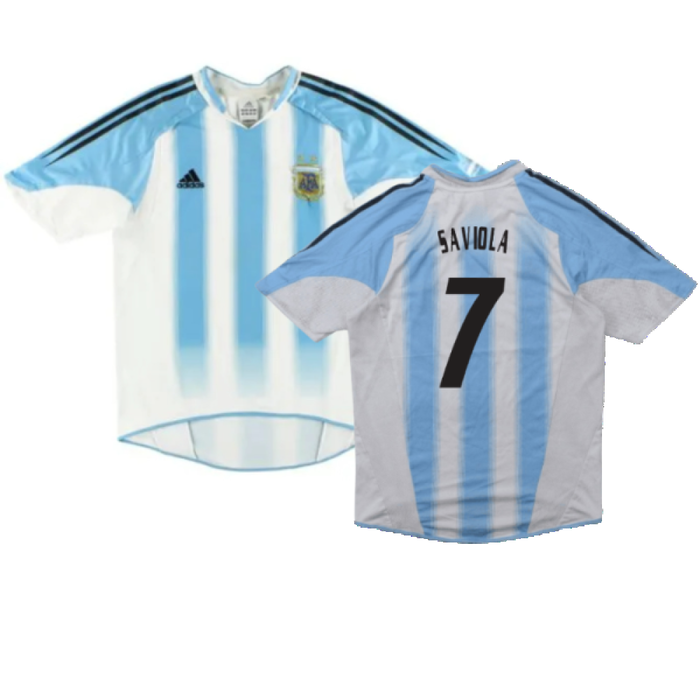 Argentina 2004-06 Home Shirt (S) (Good) (Saviola 7)