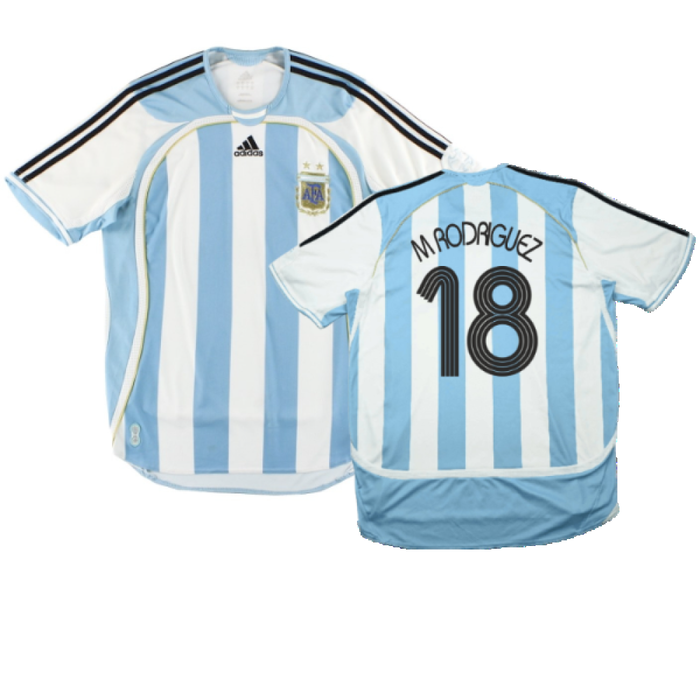 Argentina 2006-2007 Home Shirt (Good) (M Rodriguez 18)