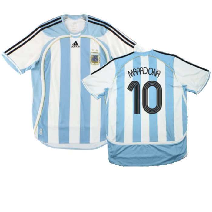 Argentina 2006-2007 Home Shirt (Good) (MARADONA 10)