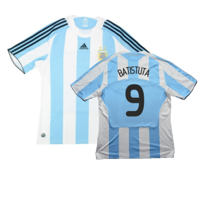 Argentina 2008-09 Home Shirt (L) (Good) (Batistuta 9)