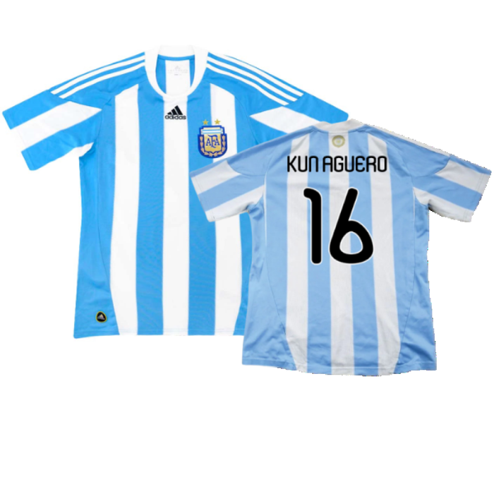 Argentina 2010-11 Home (L) (Excellent) (Kun Aguero 16)