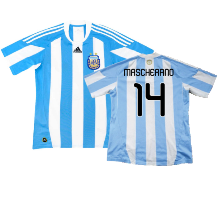 Argentina 2010-11 Home (L) (Excellent) (Mascherano 14)