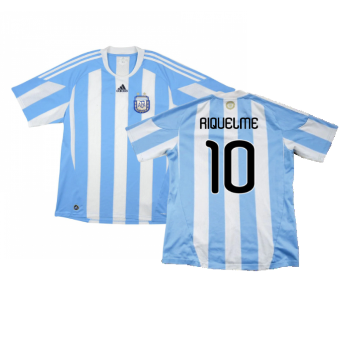 Argentina 2010-11 Home Shirt (Excellent) (Riquelme 10)