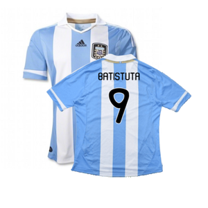 Argentina 2011-2012 Home Shirt (L) (Good) (BATISTUTA 9)_0