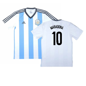 Argentina 2013-15 Basic Home Shirt (Very Good) (Maradona 10)_0