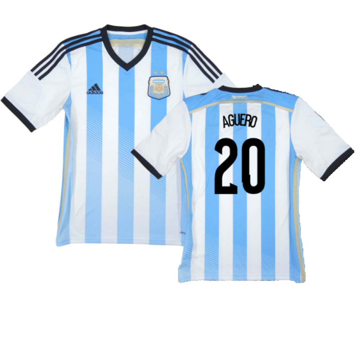 Argentina 2014-15 Home (L) (Excellent) (Aguero 20)