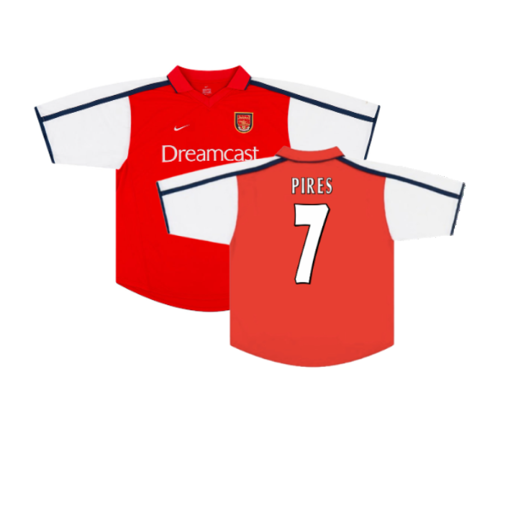 Arsenal 2000-02 Home Shirt (S) (Very Good) (Pires 7) – Classic