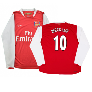 Arsenal 2006-07 Long Sleeve Home Shirt (XXL) (Excellent) (Bergkamp 10)_0