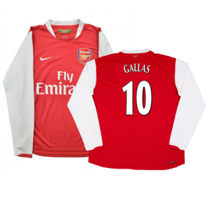 Arsenal 2006-07 Long Sleeve Home Shirt (XXL) (Excellent) (Gallas 10)_0