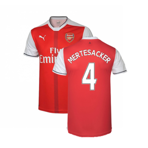 Arsenal 2016-17 Home Shirt (M) (Excellent) (Mertesacker 4)_0