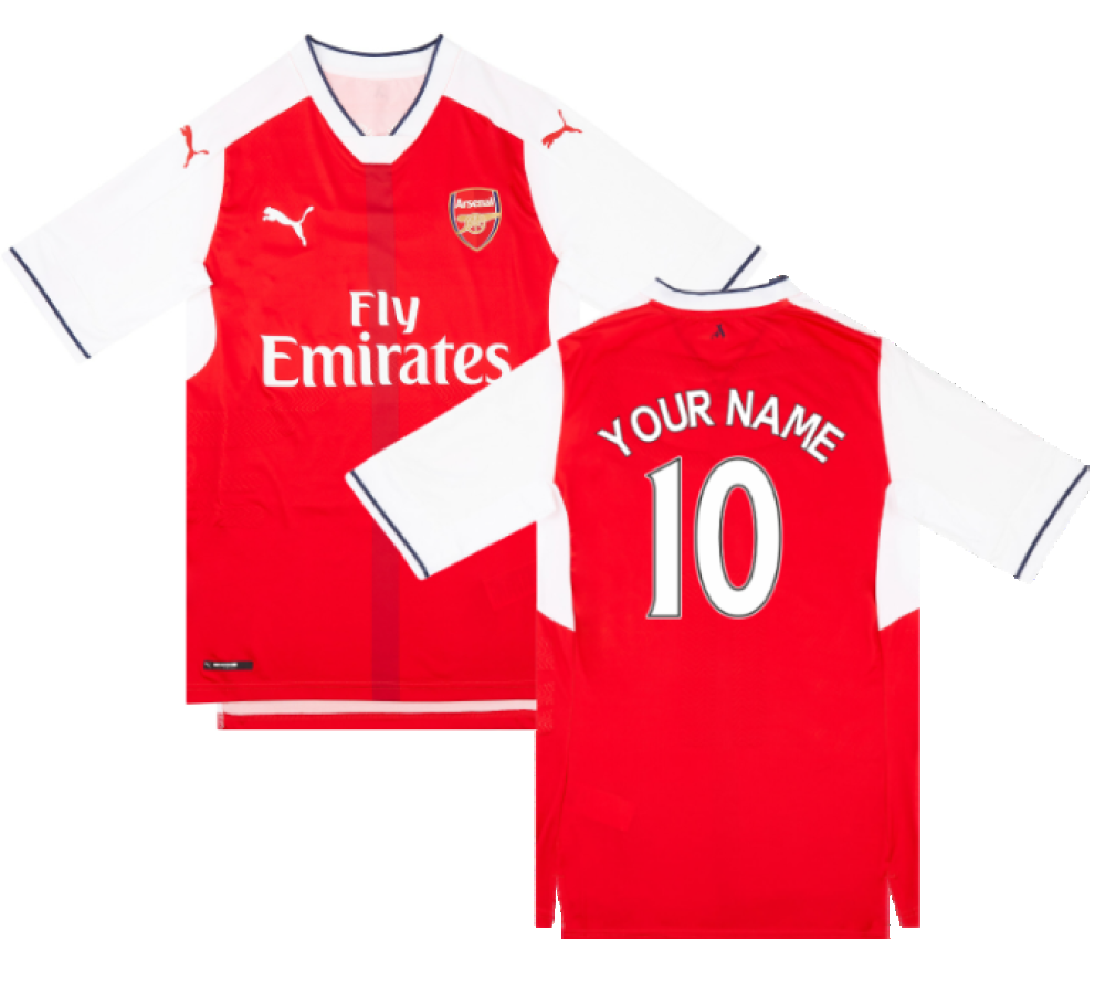 Arsenal 2016-17 Home Shirt (L) (Your Name 10) (Excellent