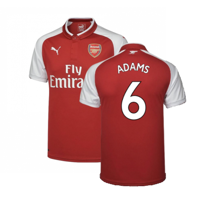 Arsenal 2017-18 Home Shirt (XL) (Very Good) (Adams 6)