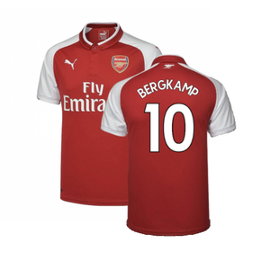 Arsenal 2017-18 Home Shirt (Excellent) (Bergkamp 10)_0