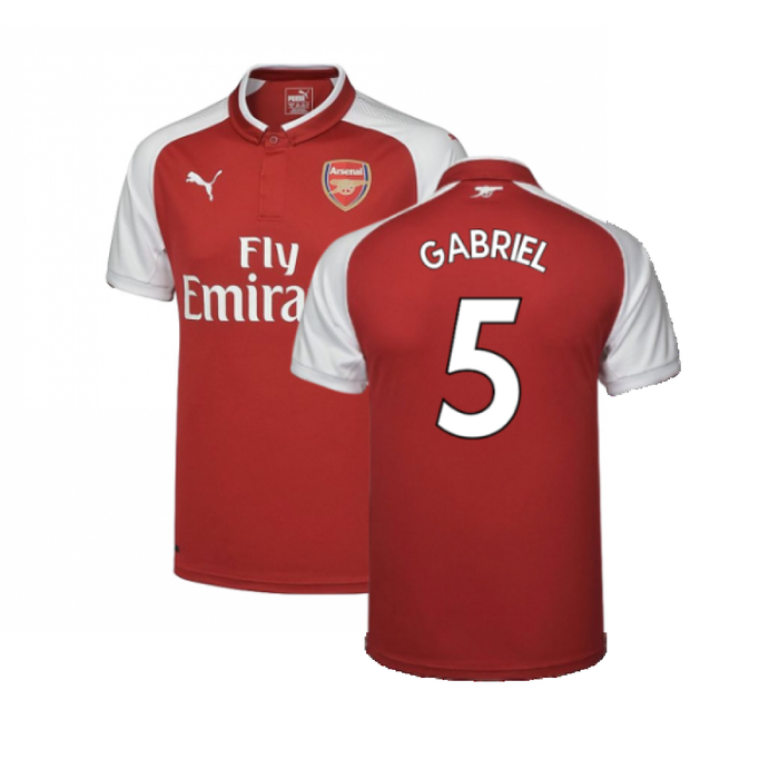 Arsenal 2017-18 Home Shirt (Very Good) (Gabriel 5)