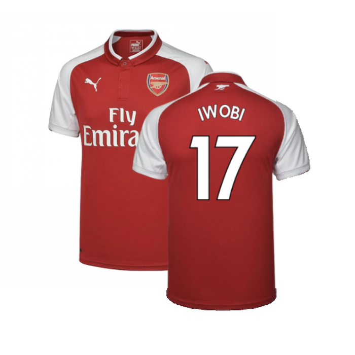 Arsenal 2017-18 Home Shirt (S) (Mint) (Iwobi 17)