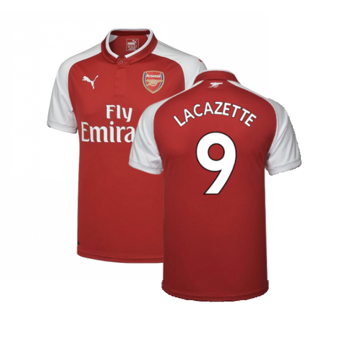 Arsenal 2017-18 Home Shirt (XL) (Very Good) (Lacazette 9)