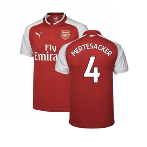 Arsenal 2017-18 Home Shirt (S) (Mint) (Mertesacker 4)_0