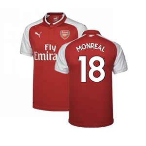 Arsenal 2017-18 Home Shirt (Very Good) (Monreal 18)_0