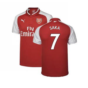 Arsenal 2017-18 Home Shirt (Very Good) (Saka 7)_0