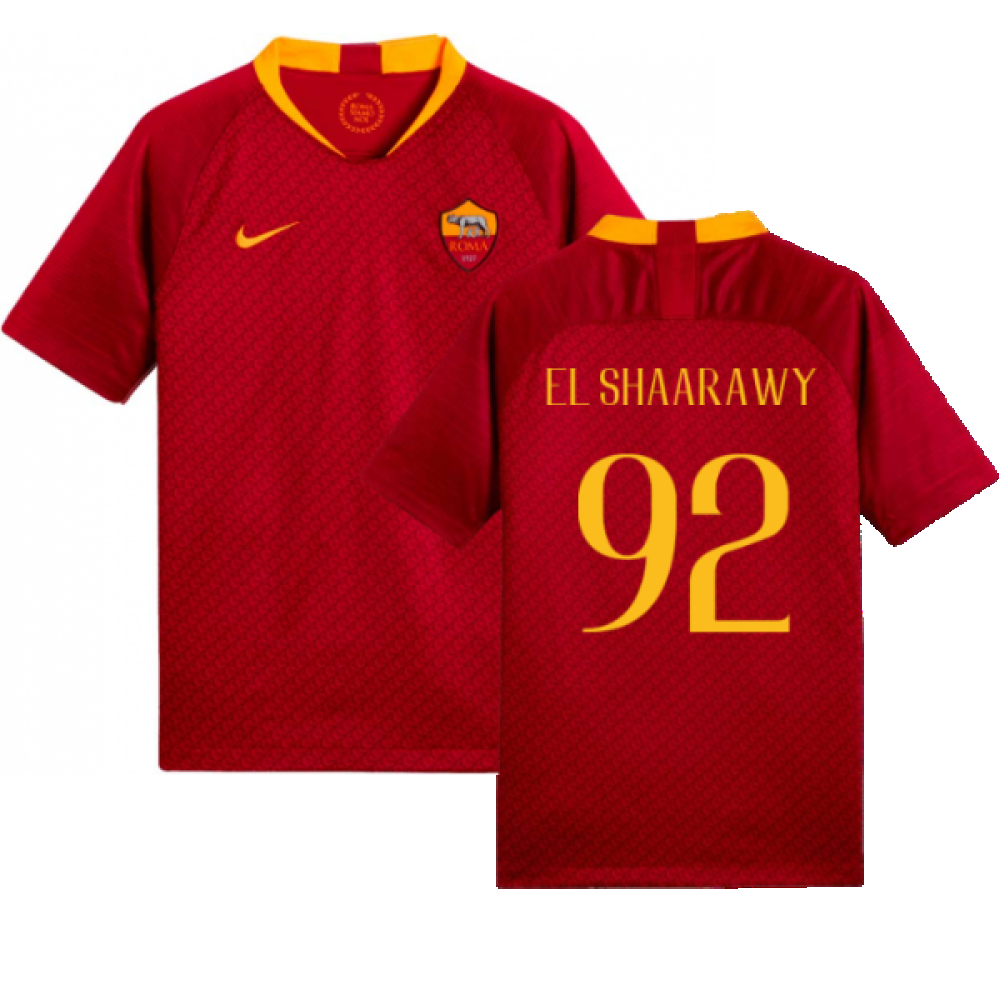 AS Roma 2018 19 Home Shirt Mint El Shaarawy 92 Classic Football Kit