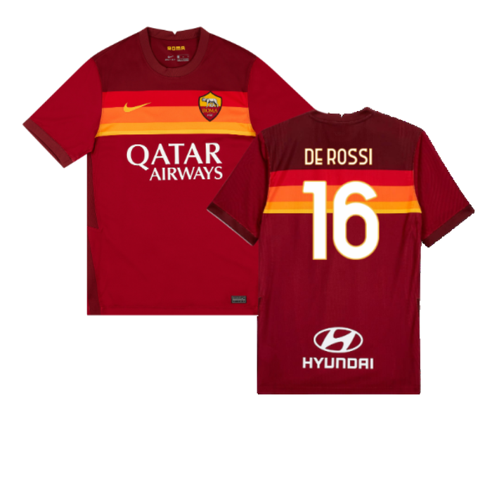 AS Roma 2020-21 Home Shirt (L) (DE ROSSI 16) (BNWT)
