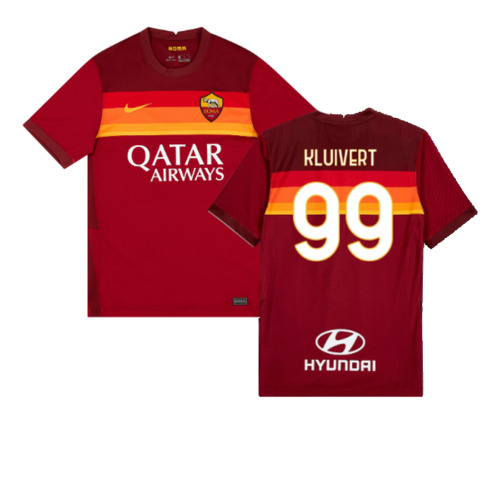 AS Roma 2020-21 Home Shirt (L) (KLUIVERT 99) (BNWT)