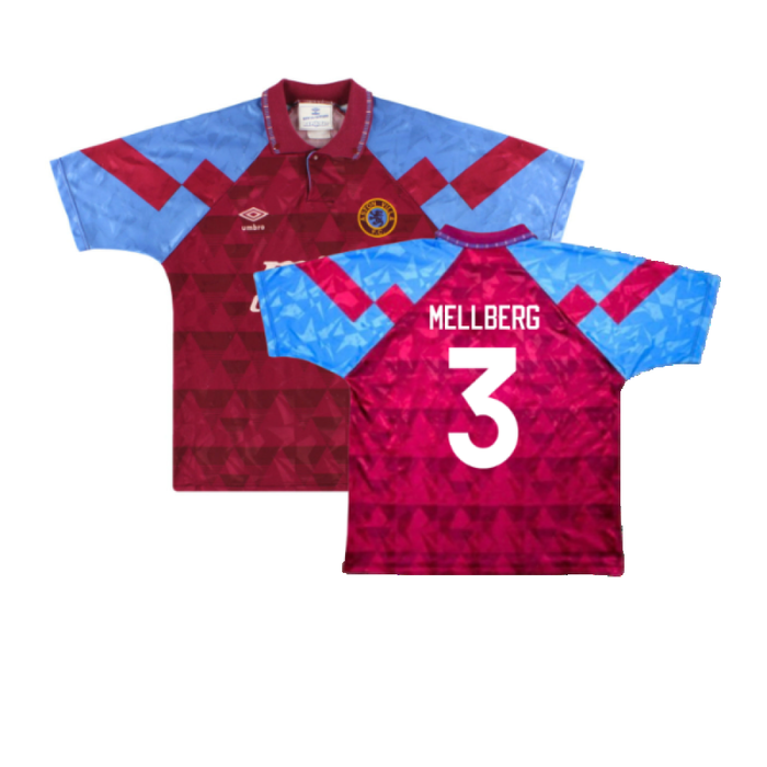 Aston Villa 1990-92 Home Shirt (Good) (Mellberg 3)