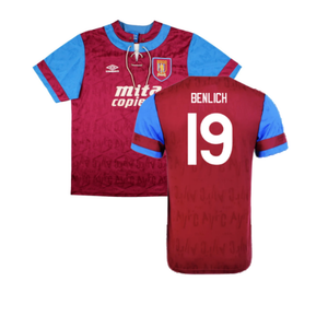 Aston Villa 1992 Home Shirt (XL) (Excellent) (Benlich 19)_0