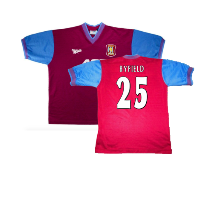 Aston Villa 1997-1998 Home Shirt (Excellent) (Byfield 25)