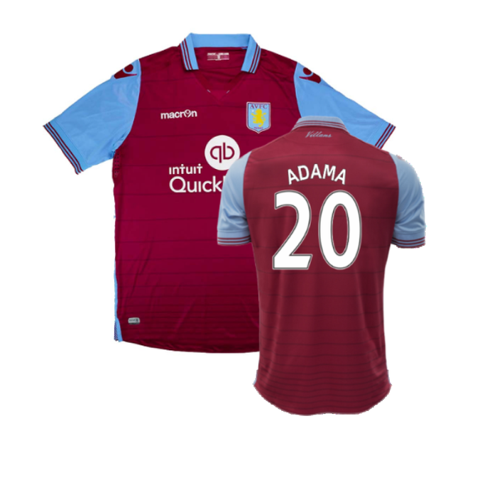 Aston Villa 2015-16 Home Shirt (XL) (Very Good) (Adama 20)